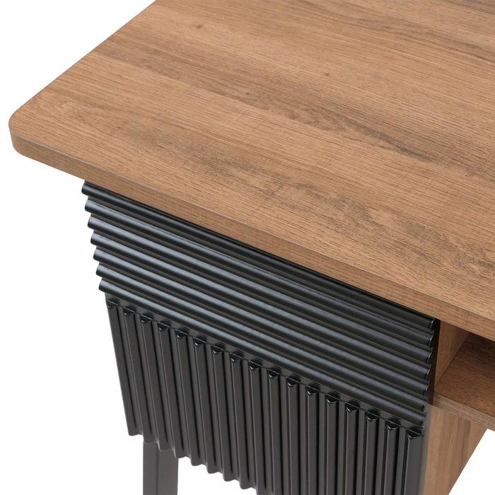 Produktbild Mendler Schreibtisch HWC-O40, MDF Metall Melamin 78x120x60cm – natur