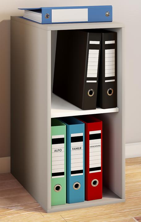 Image du produit VCM Armoire de bureau en bois Étagère à dossiers Lona l 2 compartiments (35 x 37 x 74 cm)