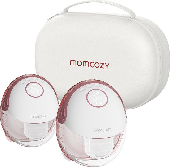Actual product image Momcozy M6 Hands-free Breast Pump Red Double Packs