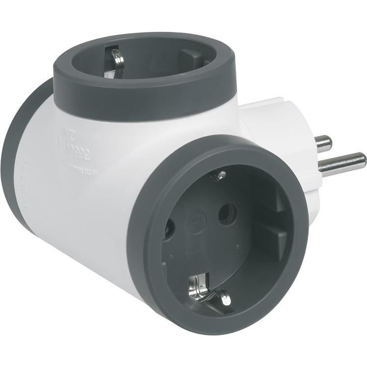 Legrand Mop Sch 3x2p+E Lateral White/Black (694520)