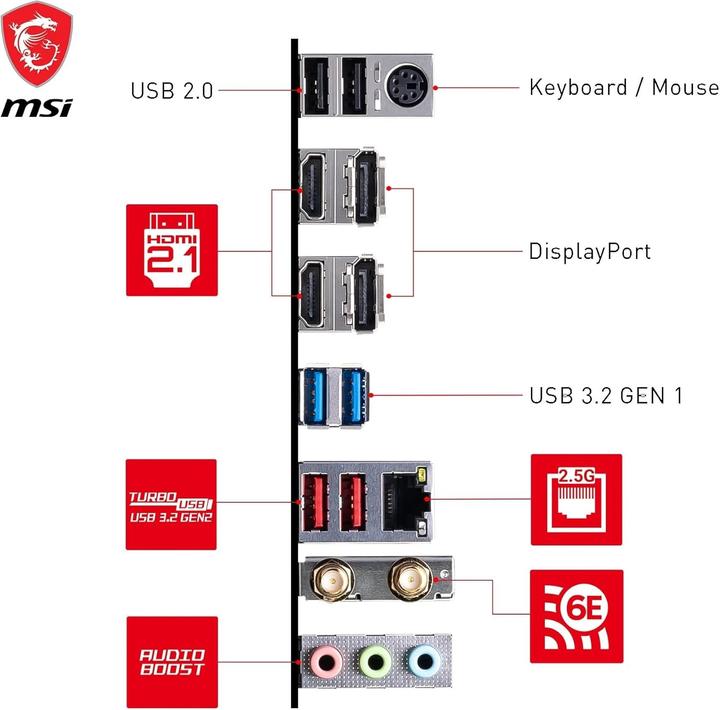 Productafbeelding MSI MAG Gaming Plus Wifi B760,S1700,mATX,DDR5 (LGA 1700, Intel B760, mATX)