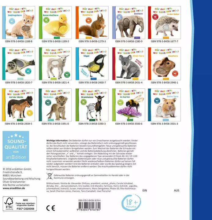 Produktbild Hör mal rein, wer kann das sein? Tierkinder (Deutsch, 2016)