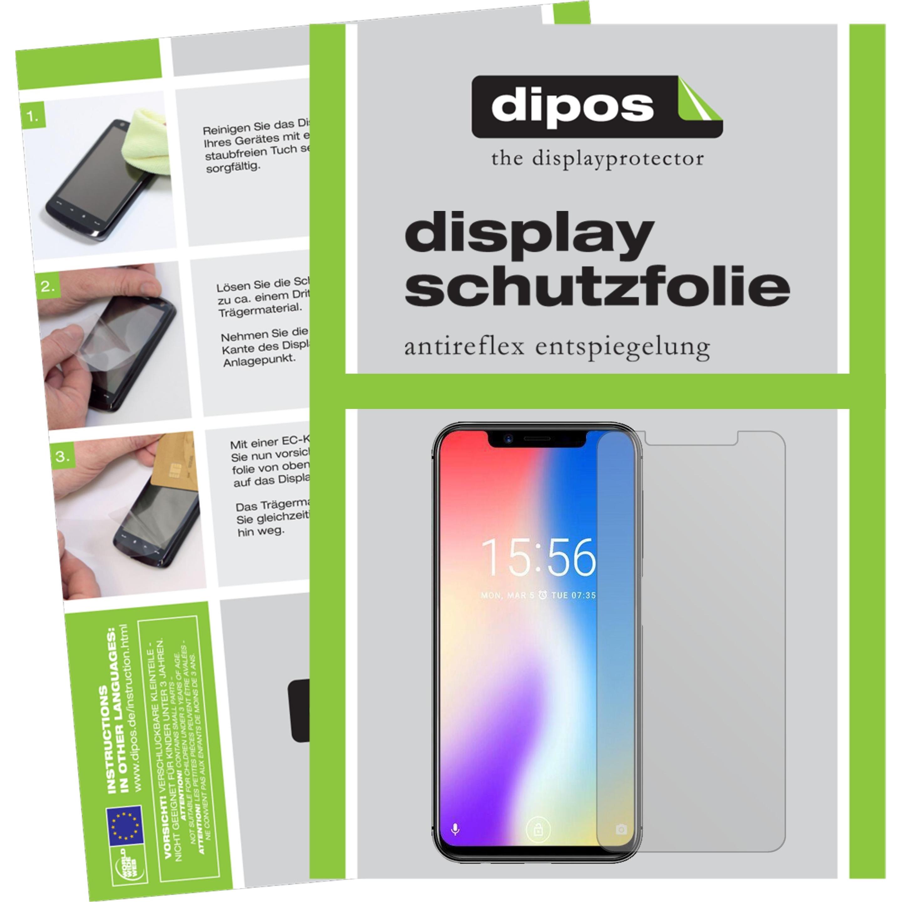 Dipos Displayschutzfolie Antireflex (1 Stück, Umidigi One), Smartphone Schutzfolie, Transparent