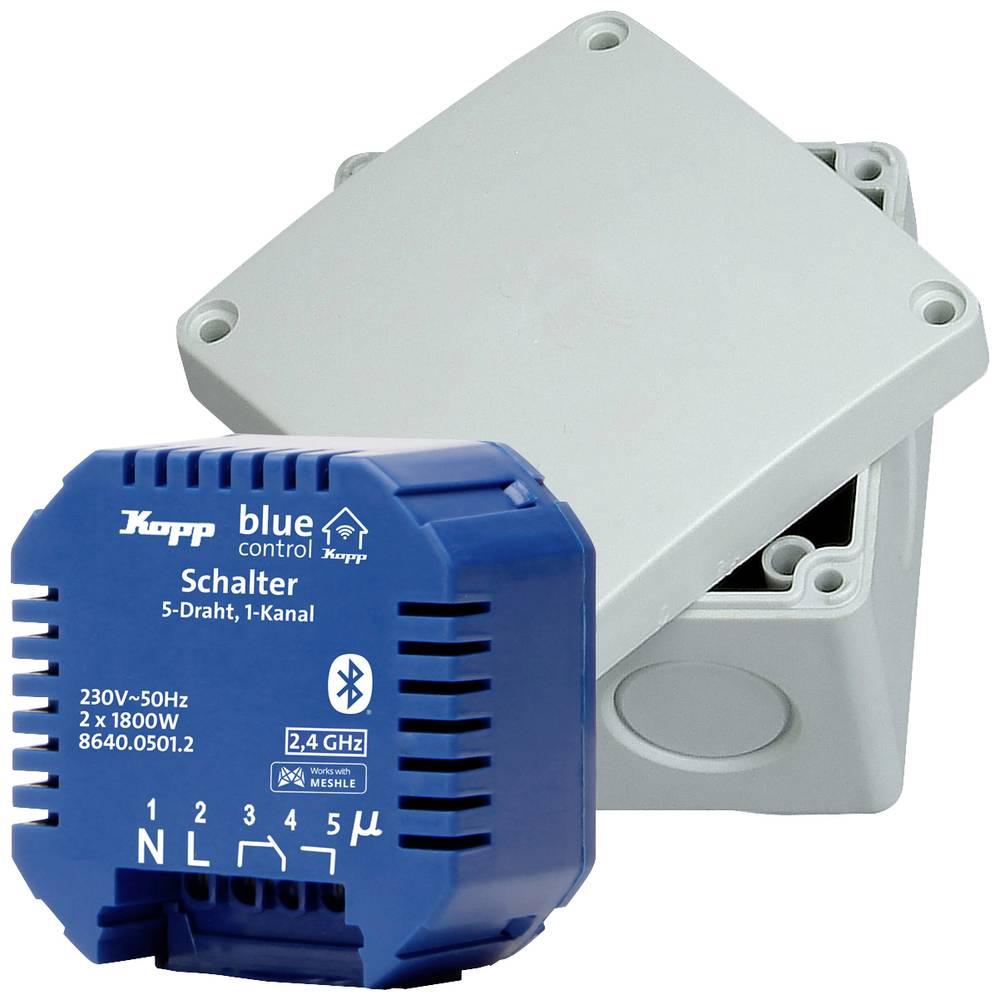 Kopp, Aktor, BC.Schaltakt.f.Ladest. Blue-Control 1-Kanal Schaltaktor Schaltleistung (max.) 3600W Blau (Schaltaktor)