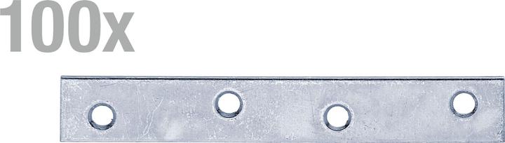 Immagine prodotto GAH Connettore piatto Lunghezza 60 mm Larghezza 14 mm Spessore 1,75 mm Acciaio zincato sendzimir Numero (Connettori piatti, 1 pz.)