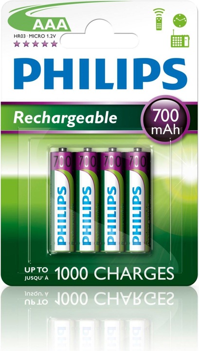 Produktbild Philips Rechargeable (4 Stk., AAA, 700 mAh)