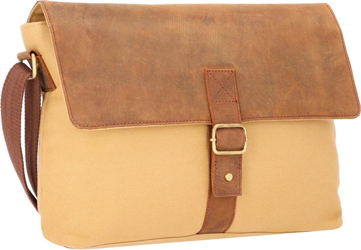 Actual product image Dermata Canvas/leather briefcase with flap