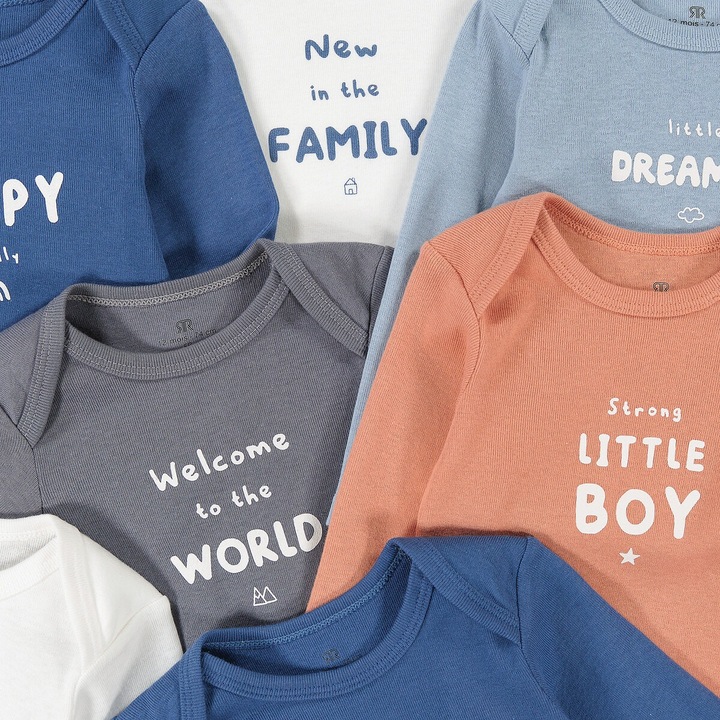 Produktbild La Redoute Collections 7er-Pack Bodys mit langen Ärmeln (50)