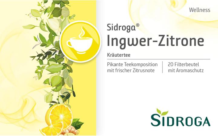 Actual product image Sidroga Wellness Ginger Lemon Tea Bag (40 g)
