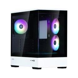 Zalman GHE P30 micro-ATX Geh??use Tempered Glass Panoramic View - Schwarz/White (mATX), PC Gehäuse, Schwarz