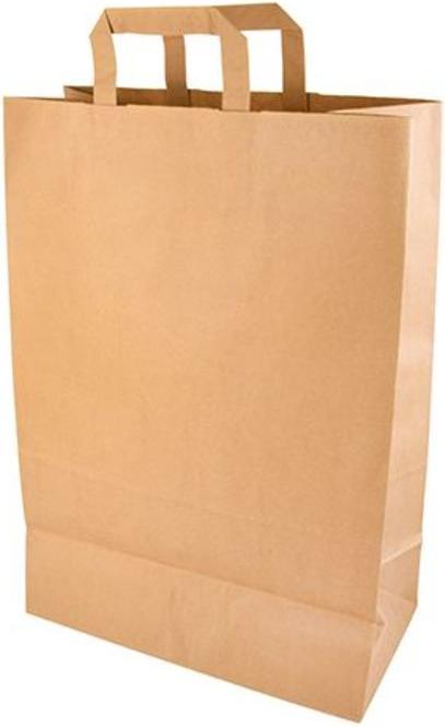 Actual product image Papstar Paper carrier bag, 320 x 170 x 440 mm, brown, made of kraft paper, 70 g/sqm, load capacity: 9 kg (Gift bag, 50 x)