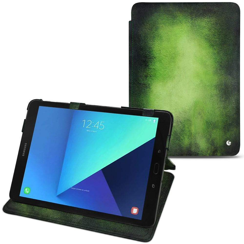 Noreve Lederschutzhülle horizontal (Galaxy Tab S3 9.7 (2017)), Tablet Hülle, Grün