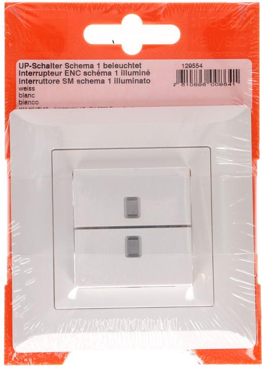 Image du produit Hager Kallysto Doppel-Druckschalter Schema 3+3