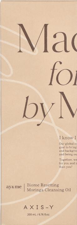 Actual product image Axis-Y ay & me - Biome Resetting Moringa Cleansing Oil (Cleansing oil, 200 ml)