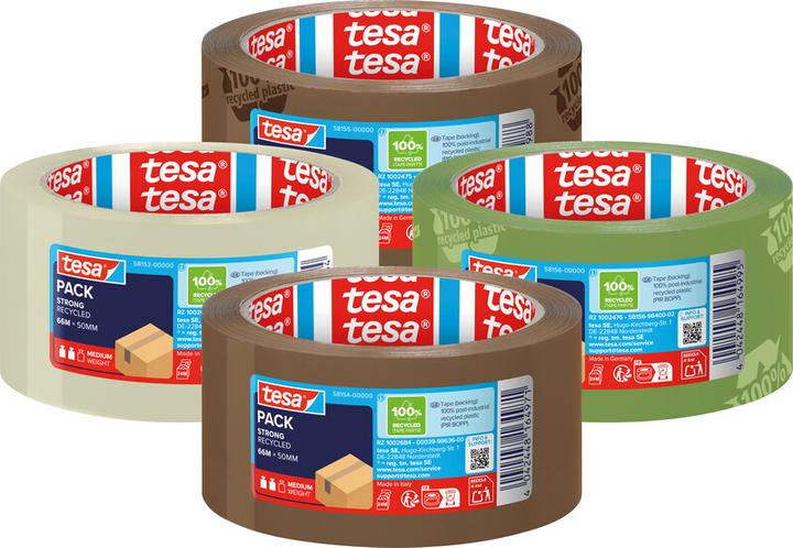 Actual product image tesa tesapack ECO & STRONG packaging tape - environmentally friendly packaging tape made from 100 % (50 mm)