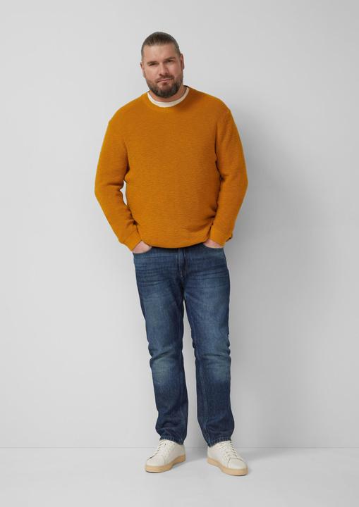 Image du produit s.Oliver Strickpullover Strickpullover mit Crew Neck und Strukturmuster (5XL)