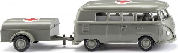 Wiking Krankenwagen VW T1 Bus mit Anhänger