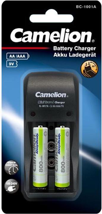Actual product image Camelion Plug-in charger BC-1001A including 2 NiMH rechargeable batteries Micro AAA, 800mAh (2 pcs., AAA)