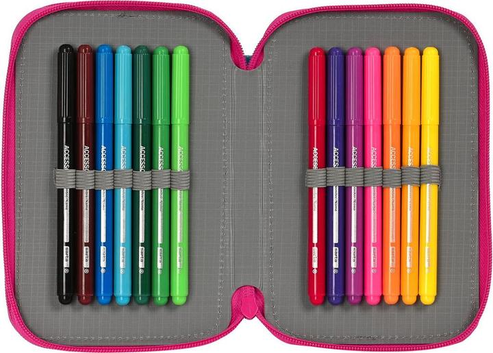 Produktbild Pinypon Doppel-Federtasche Blau Rosa 12.5 x 19.5 x 4 cm (28 Stücke)