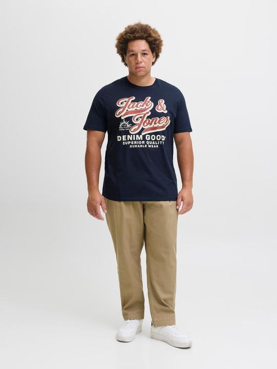 Actual product image Jack & Jones Jjelogo Tee Ss Oneck 2 Col Aw25 Noos Pls (8XL)