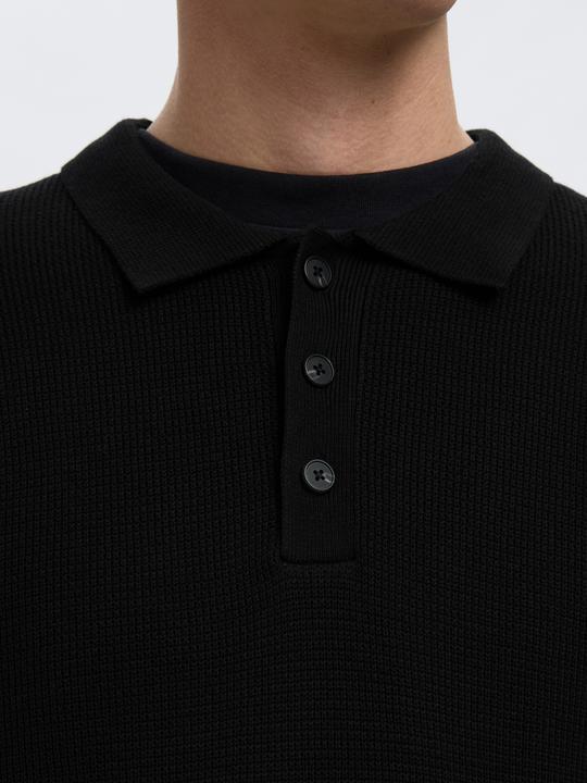 Produktbild Selected Homme Texturiertes Baumwoll Poloshirt (M)
