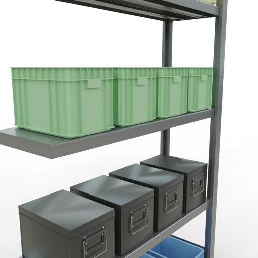 Immagine prodotto Schulte Lagertechnik MULTIplus250 sistema di alloggiamento aggiuntivo senza bulloni con bulloni di lunghezza