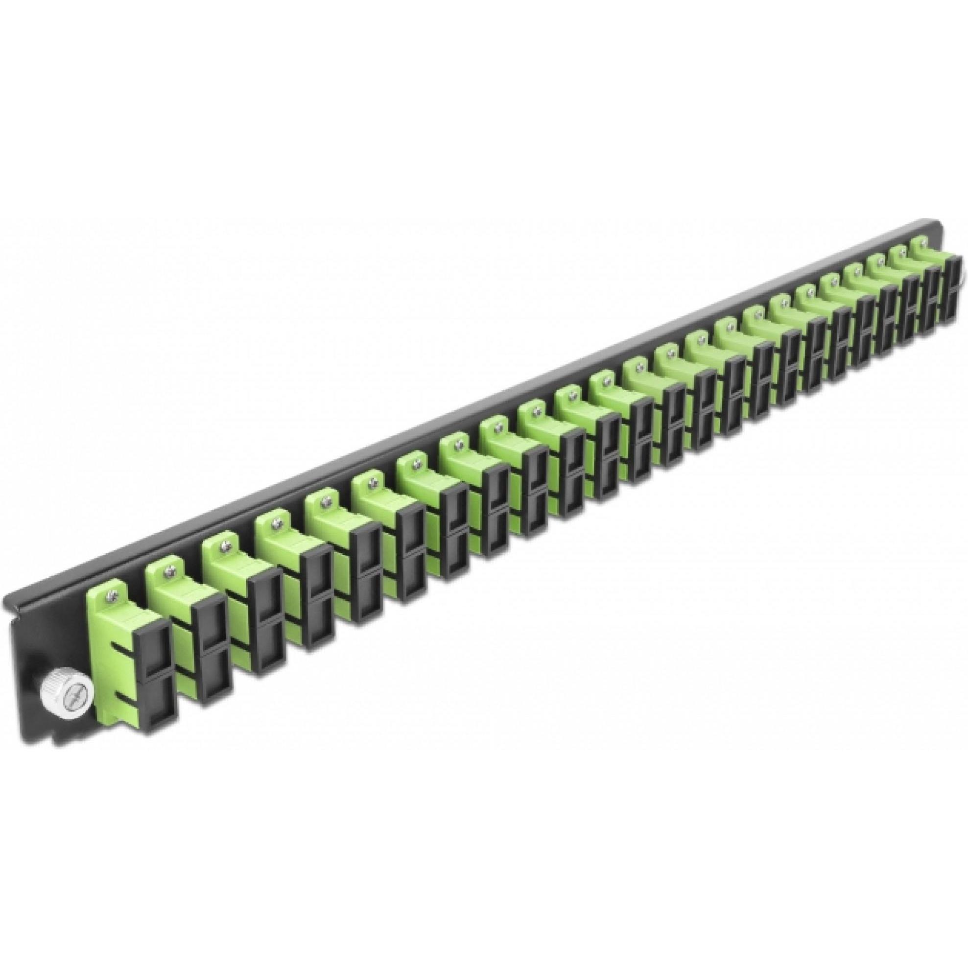 Delock Piastra di montaggio a rack per scatola di giunzione in fibra ottica (CAT7), Cavo di rete