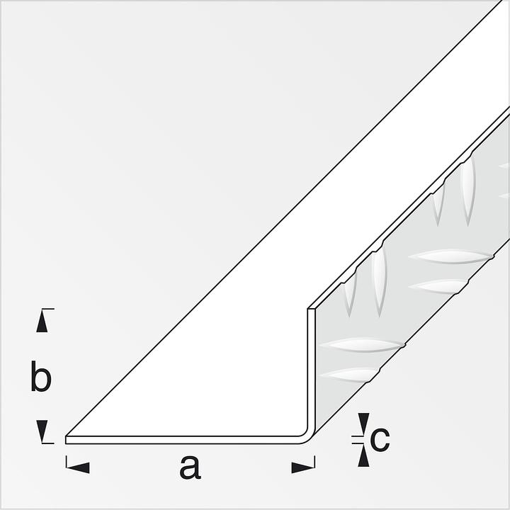 Actual product image Alfer Chequer plate angle 1m (1000 mm, 65.60 mm, 2 mm)