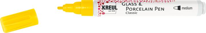Actual product image Kreul Glass & Porcelain Pen Classic medium (Signal yellow)