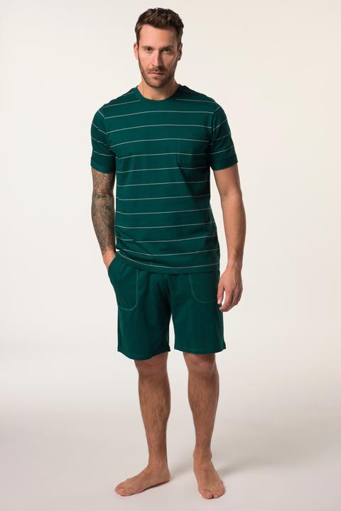 Produktbild JP1880 Schlafanzug, kurzer Zweiteiler, geringeltes T-Shirt, Shorts (XL)