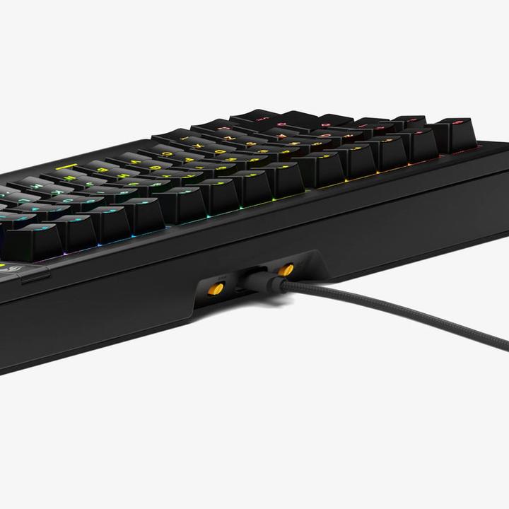 Actual product image Glorious GMMK 3 75 % Custom Gaming Keyboard - Pre-Built, ISO (US), Fox Switches, black (US, Cable)
