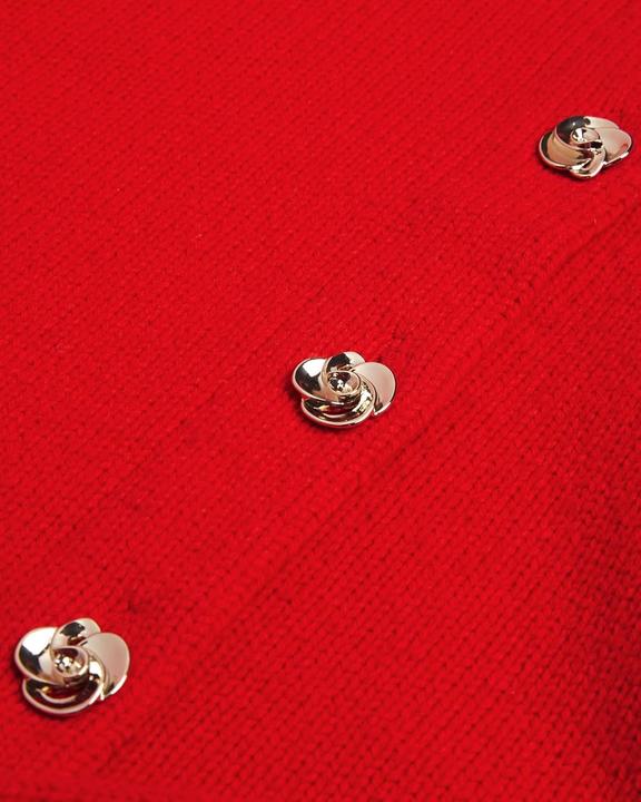 Produktbild Ted Baker Dames Wmk-jaycey-Rose Button Crew Neck Cardigan Sweater, Rood, 34 (34)
