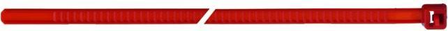 Produktbild HellermannTyton Wiederöffnungsbinder LR55 (L x B) 195 x 4.7 mm LR55R-PA66-RD-Q1 Farbe: Rot 25 St. (Kunststoffkabelbinder, 195 mm, 25 Stk.)