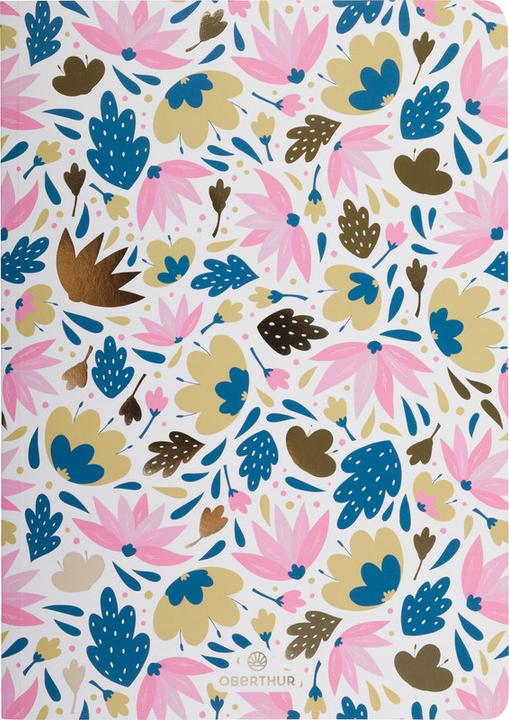Image du produit Oberthur Carnet A5 Bahia Fleurs Nenuphars - 200 Pages - Souple - Ligne (A5, À rayures, Couverture souple)