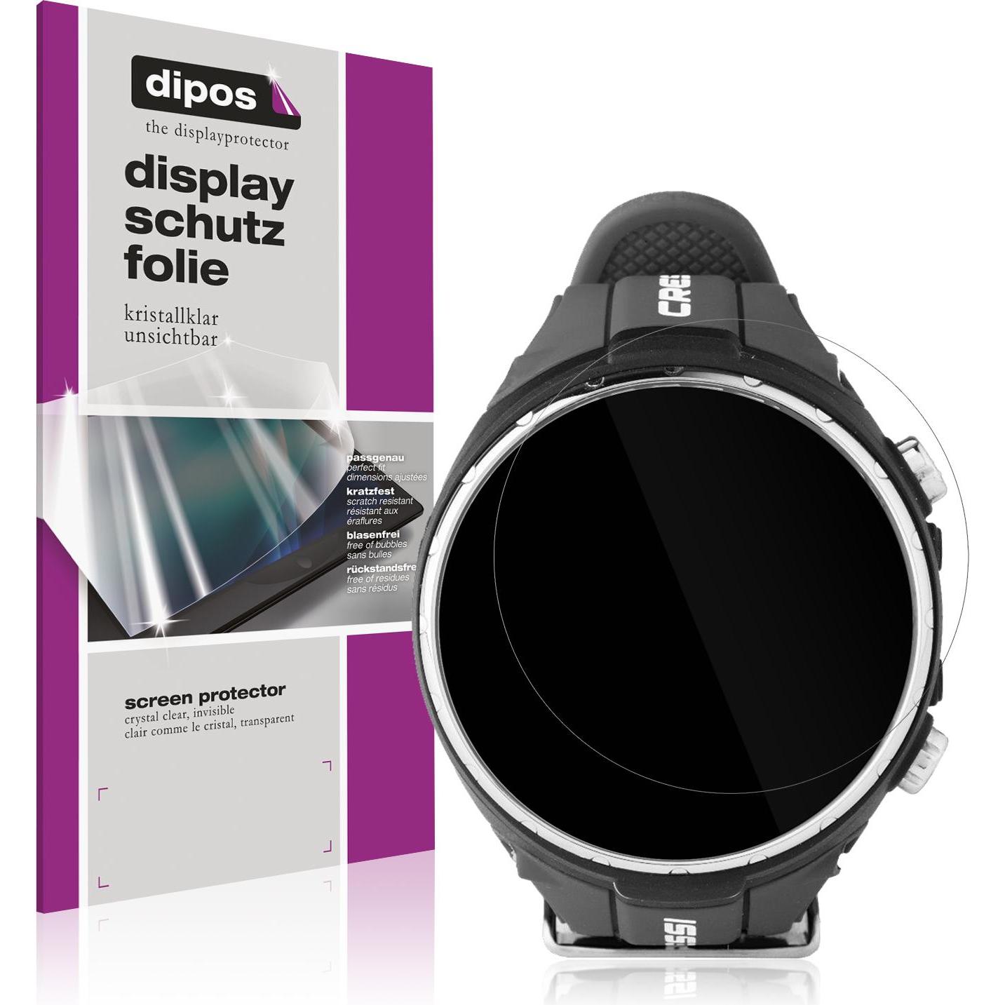 Dipos Schutzfolie Klar für Suunto D4F Tauchcomputer, Smartwatch Schutzfolie, Transparent