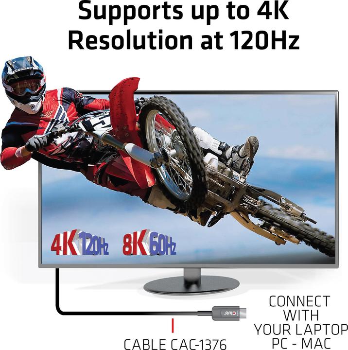 Actual product image Club 3D HDMI (Typ A) — HDMI (Typ A) (10 m, HDMI, 2.1)