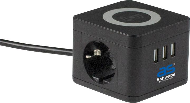 Produktbild As - Schwabe Steckdosentower (5 x, CEE 7/3, USB, 1.50 m)