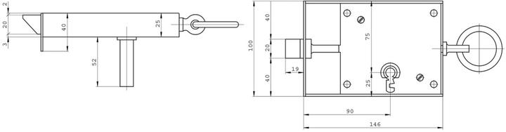 Actual product image Schänis Stable door locks 2304