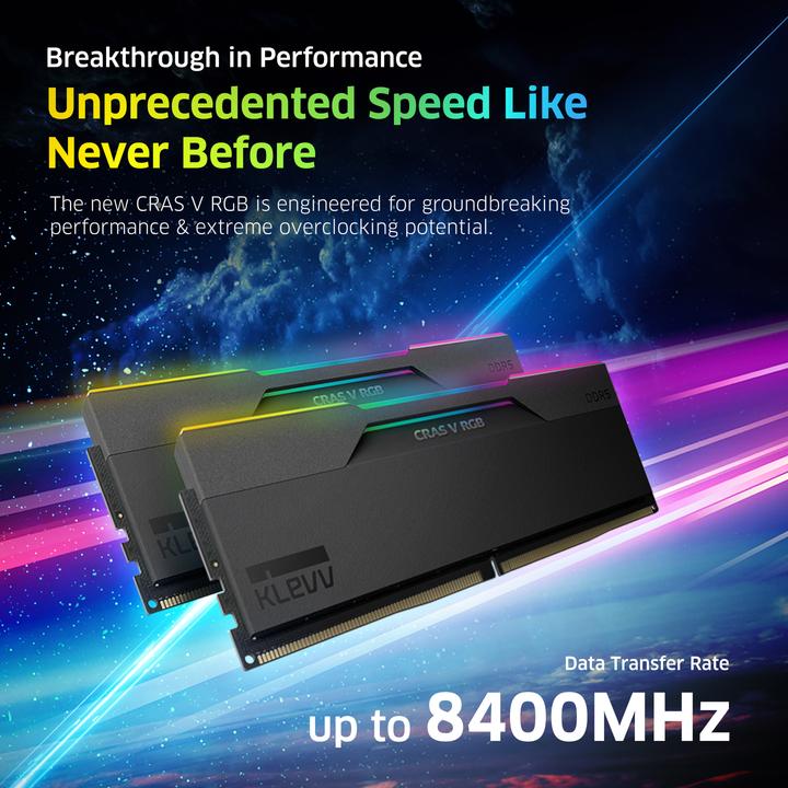 Immagine prodotto Klevv 32GB (16GBx2) DDR5 CRAS V 6000MT/s Black Kit (2 x 16GB, 6000 MHz, RAM DDR5, DIMM)