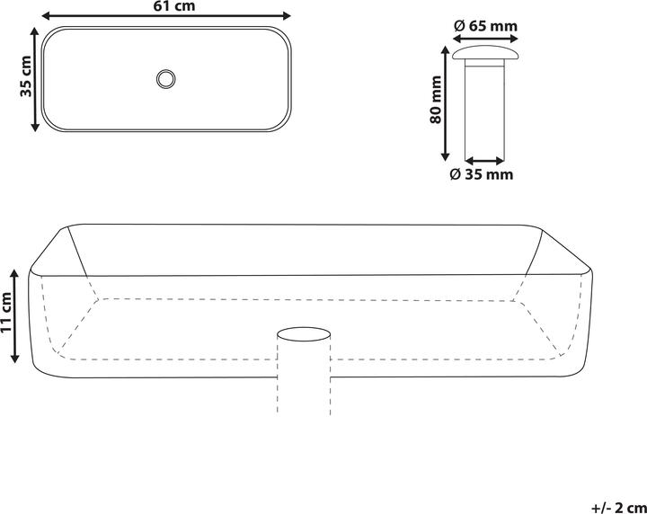 Actual product image Beliani Nules (350 mm, 610 mm)
