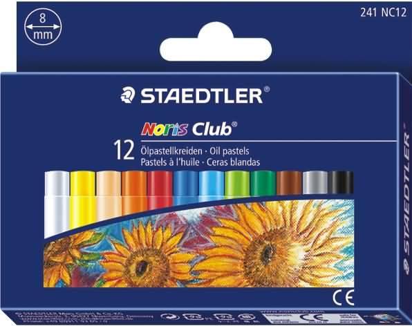 Actual product image Staedtler Noris 241 oil pastel crayon cardboard box with 12 pieces, assorted (12x)