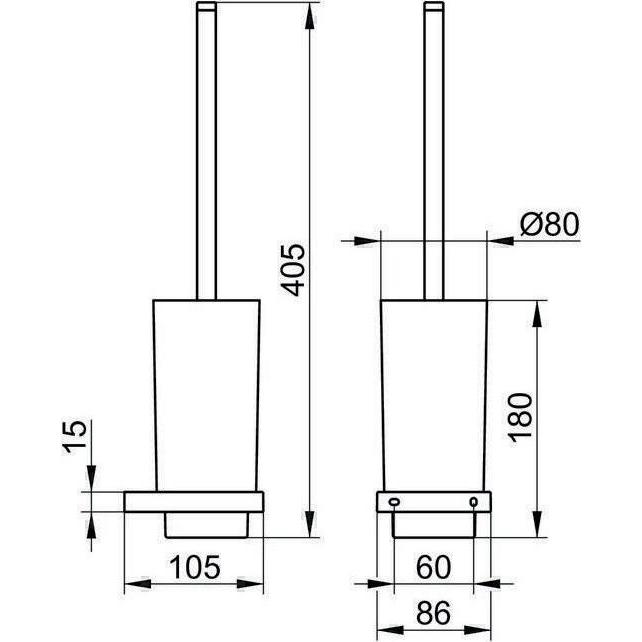 Thumbnail - Keuco, Toilettenbürste, Toilettenbürstengrt EDITION 11 m Kri-gl-Einsatz ma