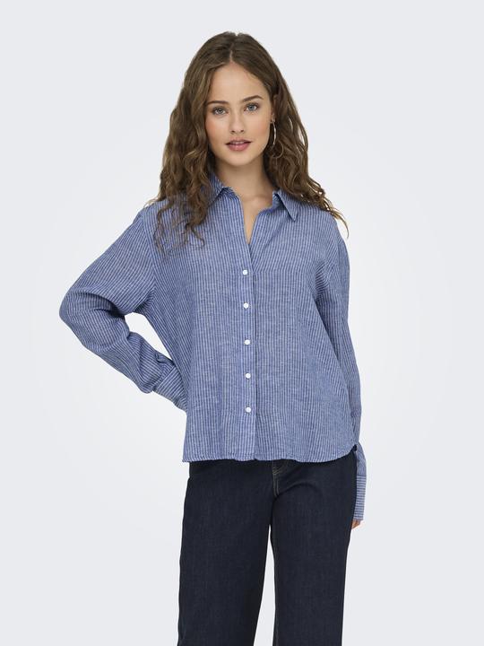 Actual product image JdY Normal geschnitten Hemdkragen Ärmelbündchen mit Knopf Voluminöser Armschnitt Hemd Hemd (XS)