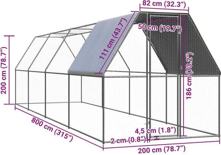 Produktbild vidaXL Hühnerkäfig