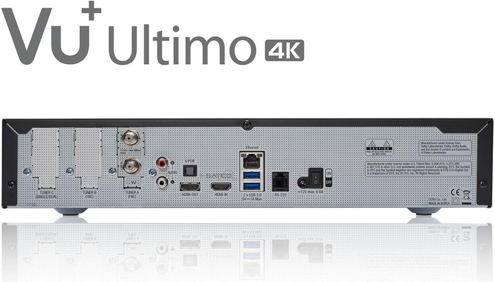 Actual product image Vu+ Ultimo 4K (DVB-C, 2x DVB-S2 (Twin))