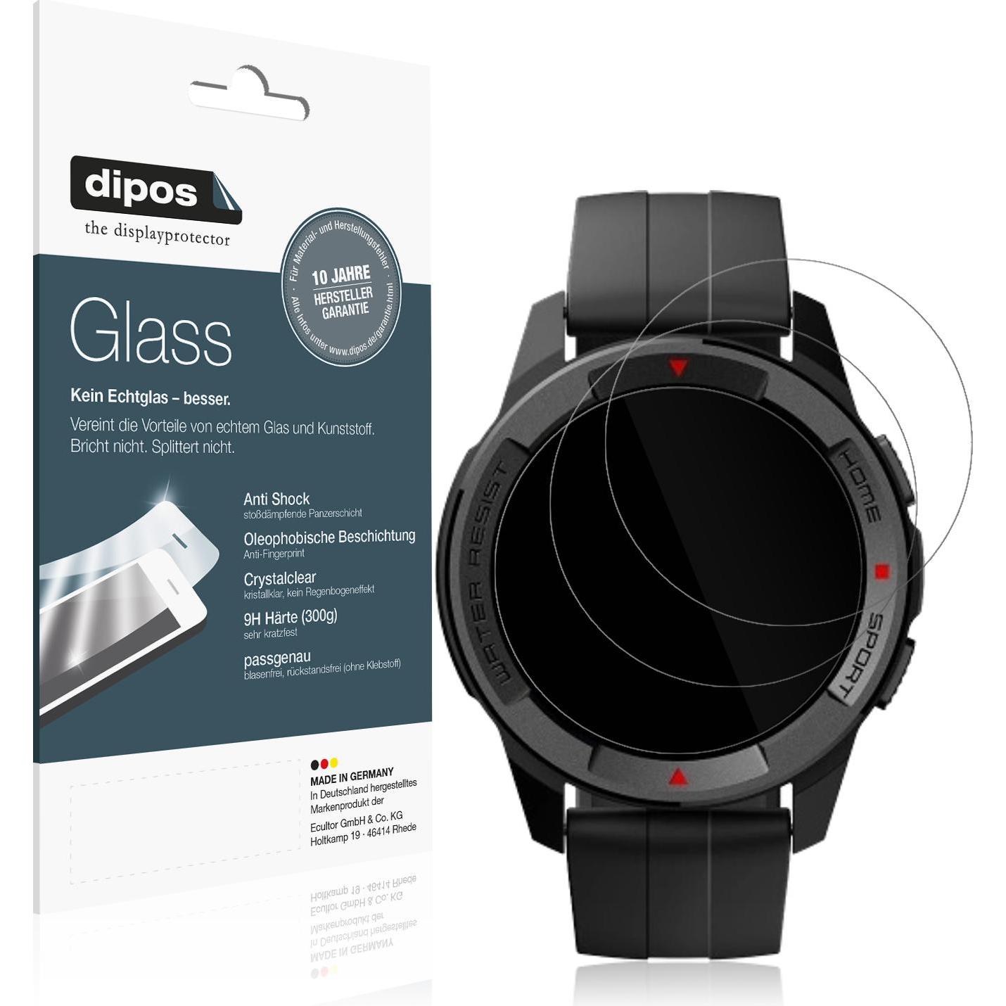 Dipos Displayschutz Anti-Shock, Smartwatch Schutzfolie, Transparent