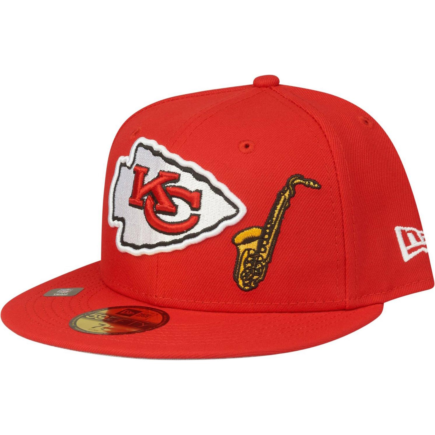 New Era, Herren, Cap, 59Fifty Cap - NFL CITY Kansas City Chiefs - 7 1/2, Rot, (7 1/2)