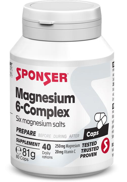 Actual product image Sponser Magnesium 6-Complex (80 pcs., Capsules, 81 g)