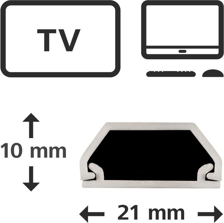 Actual product image Hama PVC cable duct, square (Duct, 100 cm)