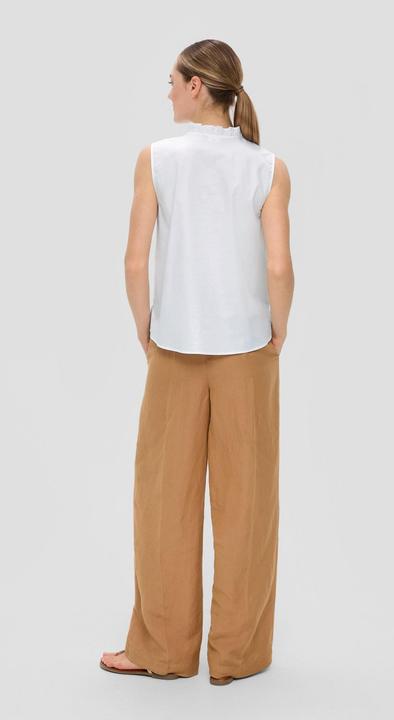 Immagine prodotto s.Oliver Bluse Ärmellose Popeline-Bluse mit Raffung und geschlitztem Saum (46)